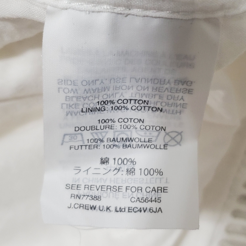 J. Crew White Eyelet Cotton Shift Dress Size 2 - Picture 12 of 12